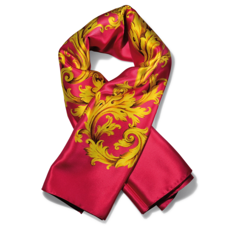 foulard classico in pura seta colore rosso